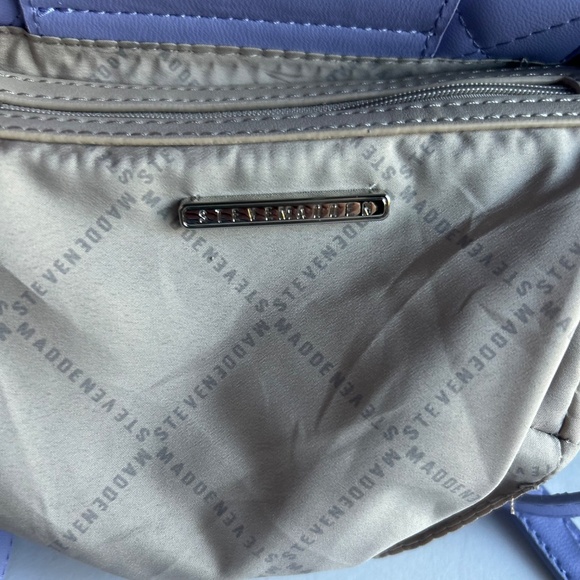 Steve Madden Lavender Polyurethane Quilted Leather Small Crossbody Shoulder Bag - Picture 13 of 15